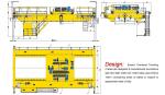 Warehouse Double Girder Overhead Crane Trolley Customized Traveling Speed