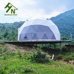 Flame Retardation 2 People Geodesic Dome Tent For Glamping Resorts