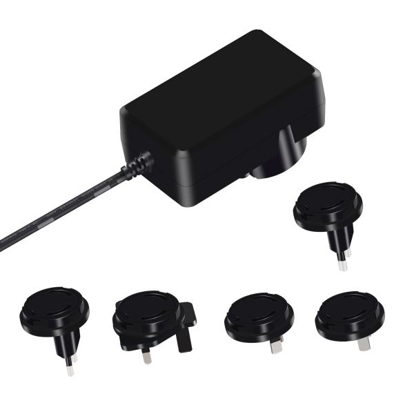40W Interchangeable Power Adapter Desktop Version Plug In AC DC Power Adapter 15000mA