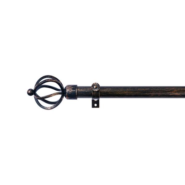 Black And Copper Color 28MM Curtain Rod Set Home Decor With Curtain Rod