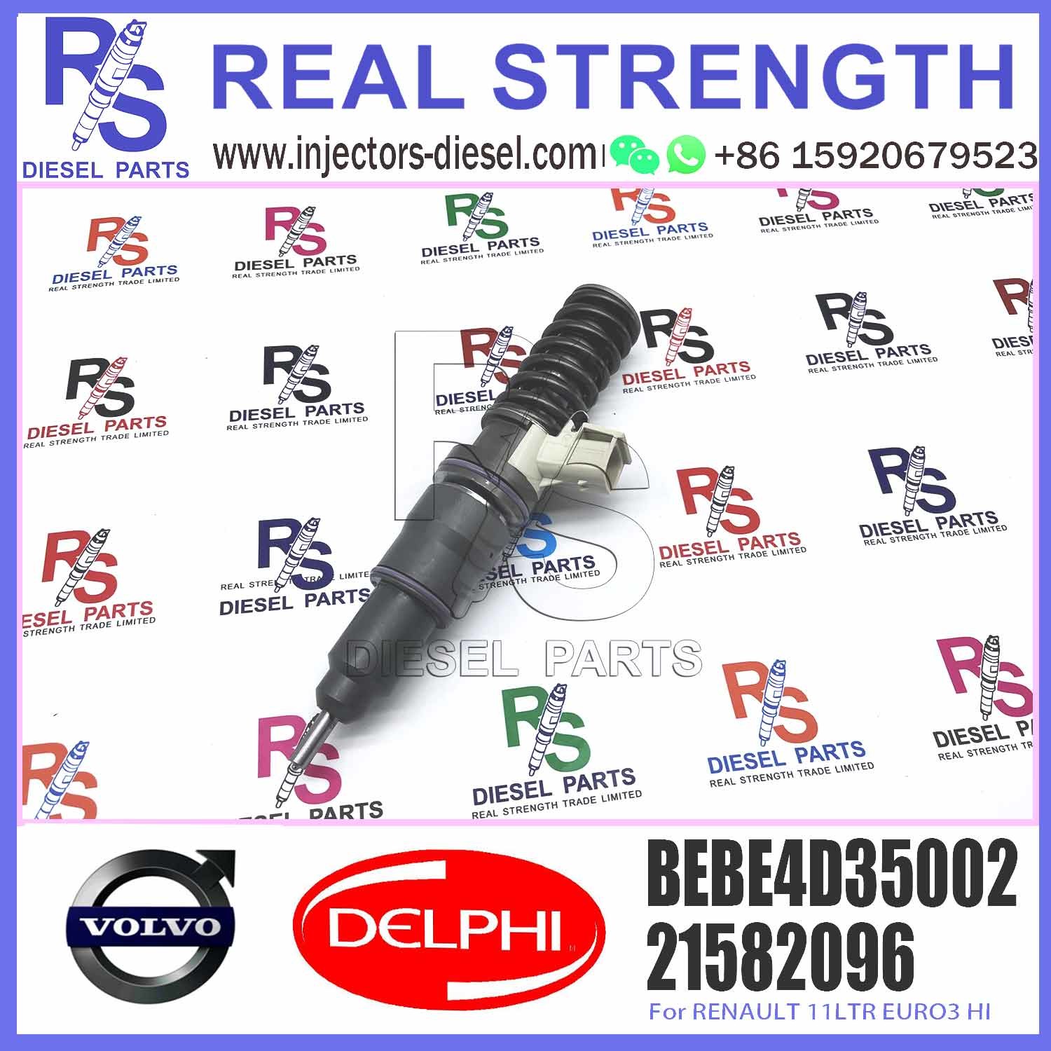 4 PINS diesel fuel injector 21028880 BEBE4D35002 for RENAULT 11LTR EURO3 HI
