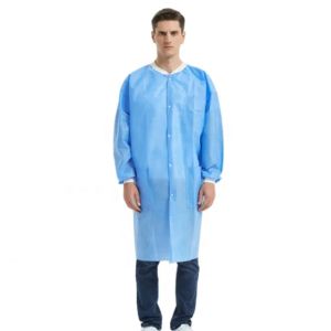 Breathable Waterproof Disposable Lab Coat For Medical Use PP SMS Material