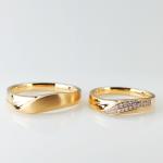 Intense Design Feeling Men20 Women13 18k Gold With Diamond Ring