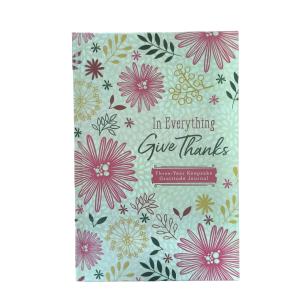Wholesale In Everything Give Thanks Three-Year Keepsake Gratitude Journal 4C Diary Printing Services For Christian Journals from china suppliers