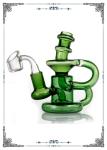 Klein Recycler Dab Oil Rigs With Showerhead Perc Glass Water Pipes Bong Smoking