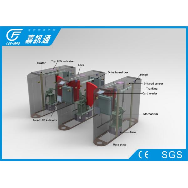 Subway Turnstile Barrier Gate Infrared Sensor , Waist High Turnstile Automatic Reset Function