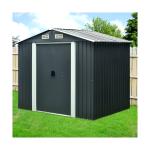Anthracite Green Outdoor Metal Storage Shed 4x6ft 5x6ft 6x8ft 6x10ft 8x10ft Easy