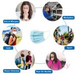 Non Woven 3 Ply Disposable Mouth Mask Daily Protective 100% Polyester Shell