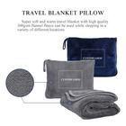Custom Logo Embroidery Travel Blanket and Pillow Set for Comfortable Airplane
