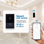 110V-240V Tuya Smart Wifi 2 Gang Light Switch Alexa Compatible Light Switches