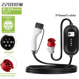 Wholesale 32A 22KW Type 2 3 Phase EV Charging Stations For EU Standard Home Electric Vehicles from china suppliers