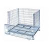 Buy cheap Zinc stacking collapsible wire mesh pallet container with wheels from wholesalers