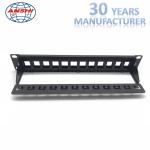 Plastic Powder Cladding Unshielded Unloaded Patch Panel 12 Port CAT5E CAT6 CAT6A