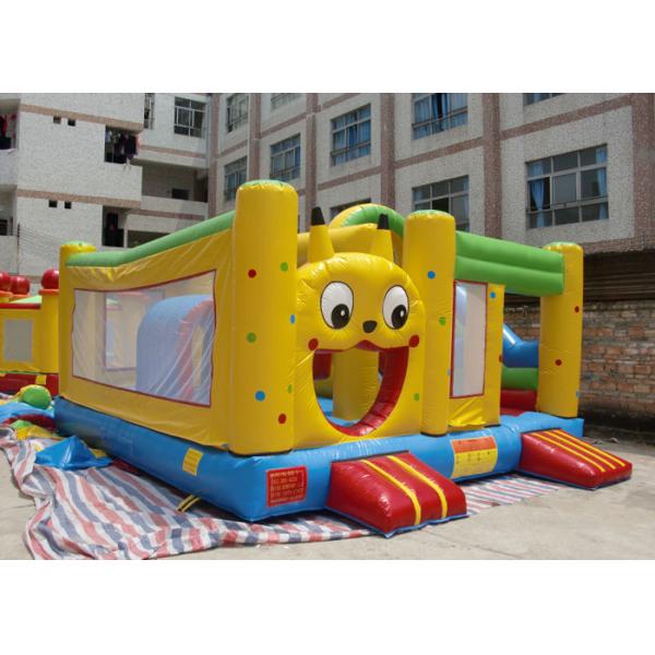 5 × 5 m Cute Cartoon Inflatable Bounce House Slide Combo For Children
