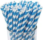 Yellow And White Striped Paper Straws