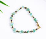 Hematite Stone Anklets Bracelets With Crystal Chip Gravel Stone Ankle Chain