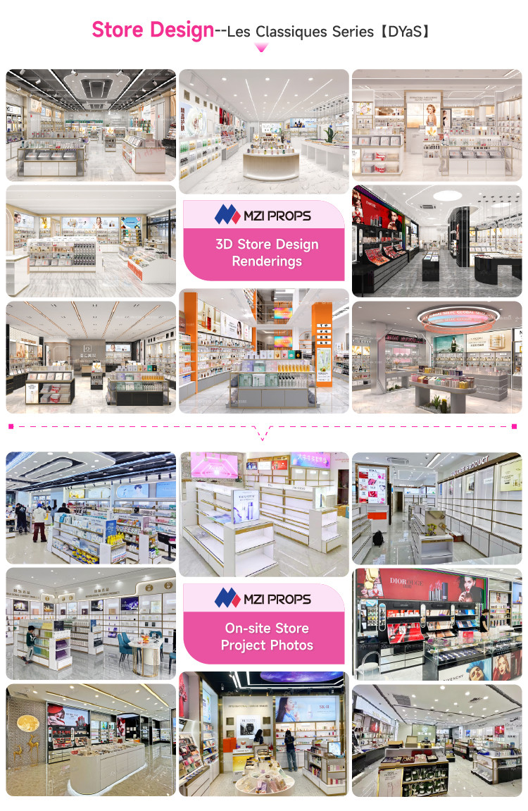 Retail Display Rack Minimalist Multifunctional Cosmetic Display Cabinet for Beauty Shop Interior Design