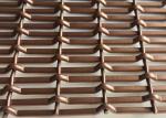 Stainless Steel Architectural Mesh Fabrics 2mm Weft Diameter Coffee Color