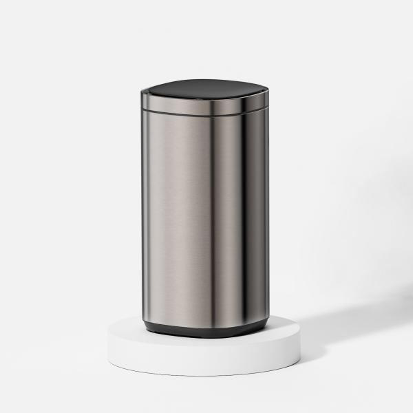 Power Supply Battery Powered 30L Stainless Steel Smart Sensor Trash Bin with