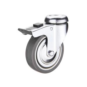 Wholesale Light Duty Grey TPR Casters Zinc Plated Steel Housing Smooth Wheel 2-4 Inches Swivel Radius from china suppliers