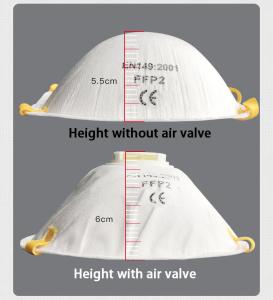 Wholesale Head Mounted Valved Dust Mask , Protective FFP2 Filter Mask Non Woven Fabric from china suppliers