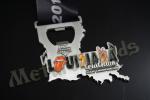 Despoke Metal Bottle Opener Medals With Sublimated Ribbon Antique Silver Plating