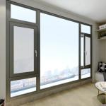 Design Aluminum Impact Resistant Casement Windows Heat Insulation Strip for