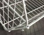 Metallic Supermarket Display Corner Wire Storage Baskets / Metal Wire Baskets