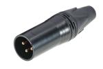 Outdoor Audio Video Connector Waterproof 3 Pin XLR Plug With Female Gender