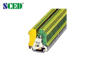 Wholesale Ground 4mm2 Din Rail Terminal Blocks Brass 6.2mm 26-10AWG M3 Screw from china suppliers