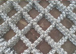 Wholesale Welded Concertina Coil Fencing Galvanized Flat Wrap Razor Wire Fencing 100X150mm from china suppliers