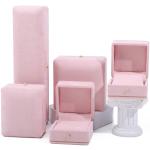 Rectangle Pink Jewelry Box for Custom Logo Packaging of Bracelets Necklaces and