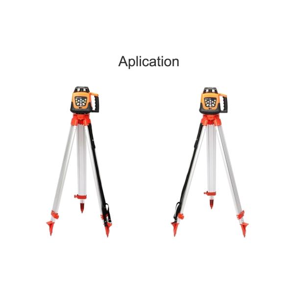 Red Color Survey Equipment Tripod Stand Aluminum Material 16000mm Extended