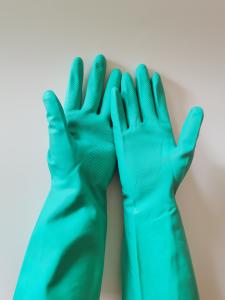 Wholesale Anti Leakage Green Nitrile Glove 13 Inches Nitrile Solvent Resistant Gloves from china suppliers
