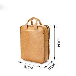 Washable Kraft Paper DuPont Handheld Retro Waterproof Lightweight Environmental