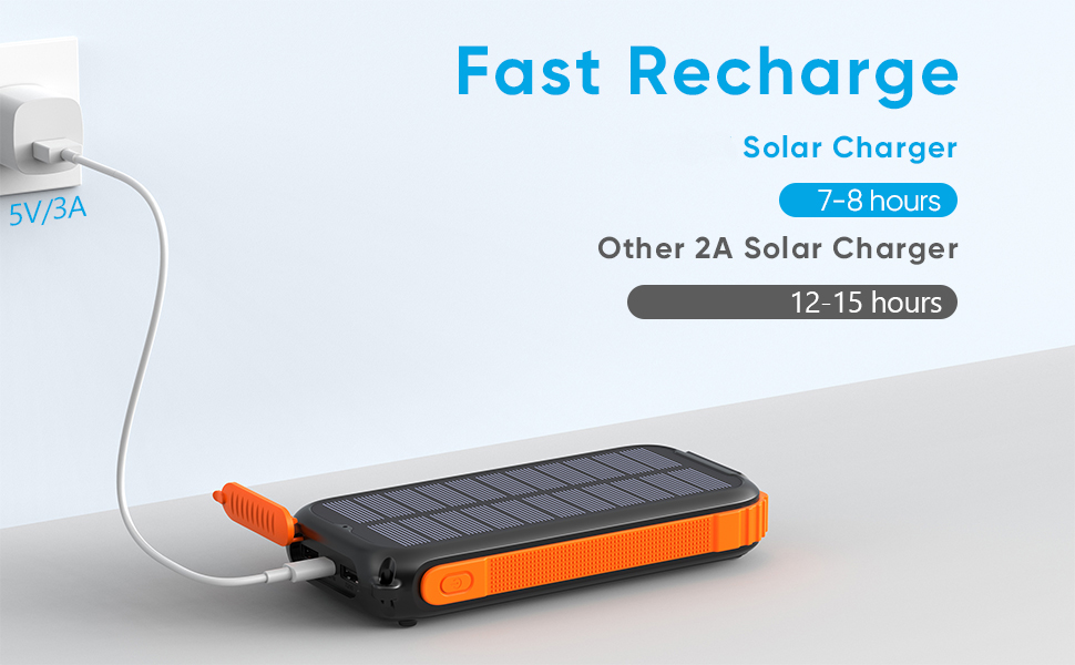 Real Portable Hand Crank Solar Power Bank Station 26800mAh NCM
