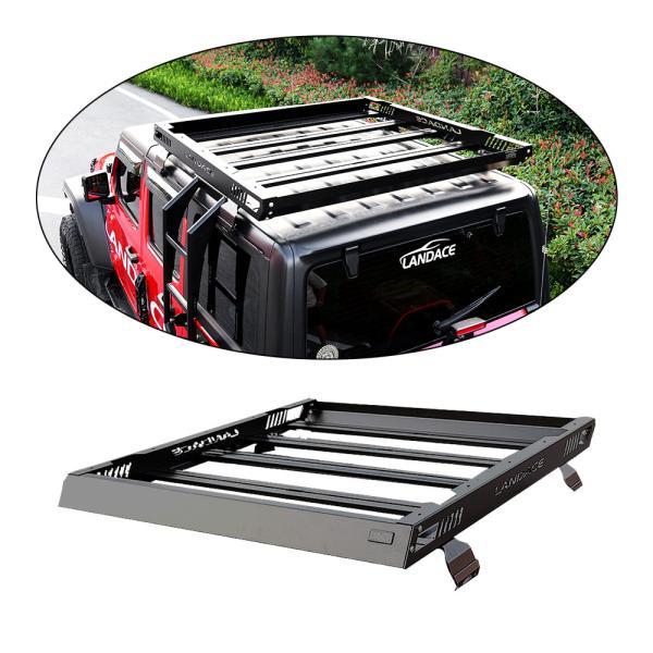 Jeep Wrangler JL Accessories AL6063 SS304 Roof Basket Cargo Carrier with Gutter