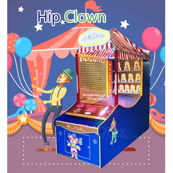 Fiberglass Redemption Game Machine Toss Coin Hit Clown Arcade Game Machine