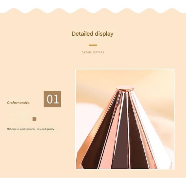 Luxury Unique Diamond Shape Gold Color Zinc Alloy Perfume Bottle Cap For Fragrance Bottle Caps Die Casting CNC Machining