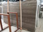 White Wooden Vein Grey Marble Stone Countertops 2cm Thickness Big Slab