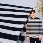 Fashionable Healthy And Environmental Friendly Striped Knit Fabric For French