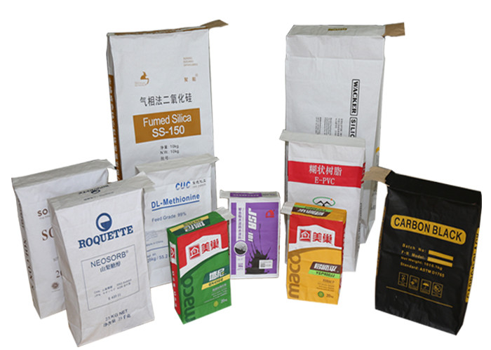 Industrial Heavy Duty Kraft Paper Bags For Building Material Laminated PE Liner Inside