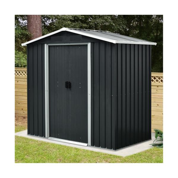 Mail Package Outdoor Metal Storage Shed 4x6ft 4x8Ft 0.6mm Thickness Galvanized