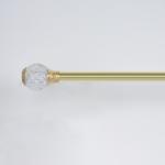 Gold Color Metal 6M Curtain Pipe Curtain Rods Sets with Crystal Finials Aluminum