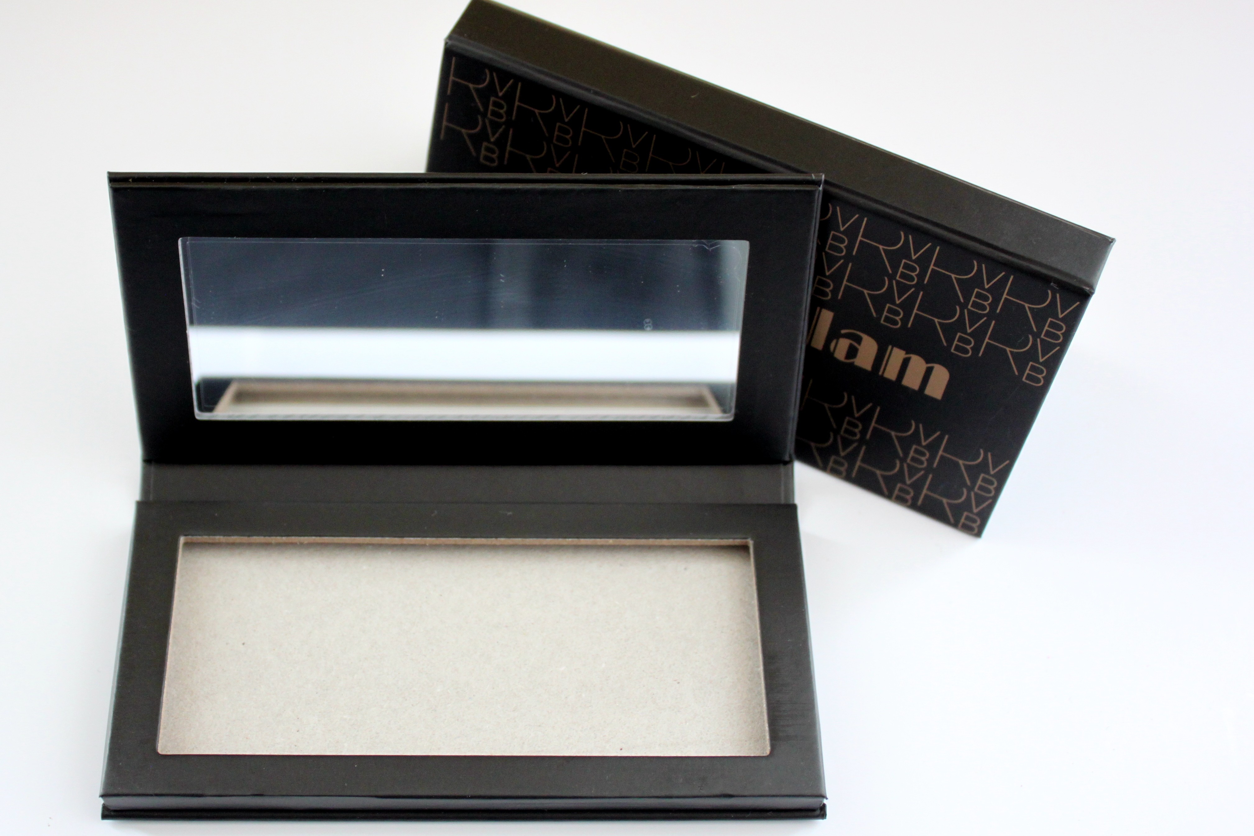 All Black Printing Empty Blush Palette Cardboard Large Magnetic Palette