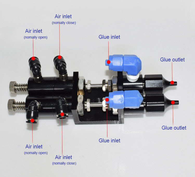 HJD36AB Double Acting Thimble AB glue double fluid dispensing valve