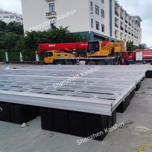Wholesale WPC Decking Water Floating Dock Aluminum Pontoon Platform For Swimming OR Fishing from china suppliers