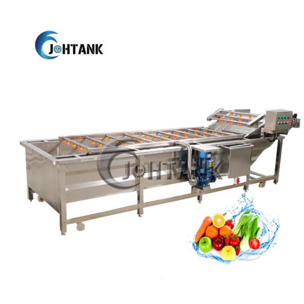5000kg/h Fruit And Vegetable Processing Line , Water Bubble Cleaning Machine