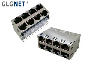 Wholesale 8P8C Shielded Integrated Magnetics RJ45 2 x 4 Ports For Work Station / Hubs from china suppliers