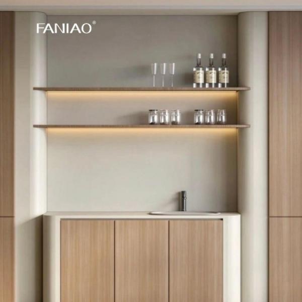 Simple Functional Kitchen Cabinet Mini Kitchenette for Apartment Project